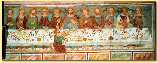 l'Ultima Cena presente all'interno della Basilica Santuario dei Ss. Vittore e Corona